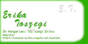 erika toszegi business card